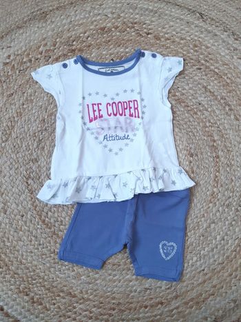 Ensemble haut manches courtes et legging court Lee Cooper 6 mois