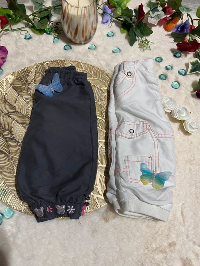 🩶 Lot 2 pantalons amples baggy bébé 6 mois – Très bon état !🩶