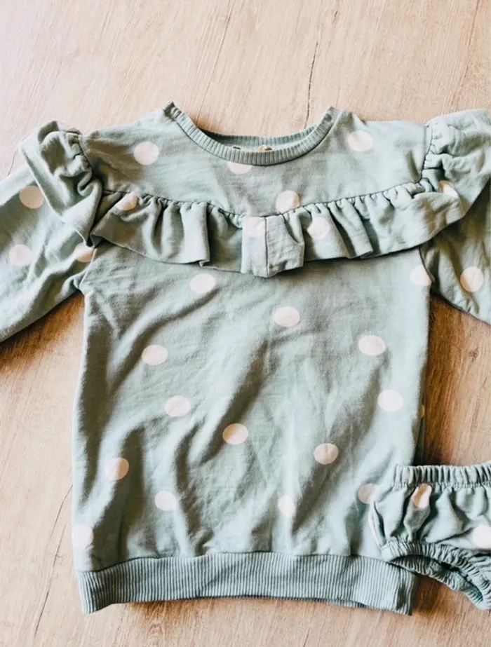 Robe et cache couche bébé fille jessica sinpson - photo numéro 2