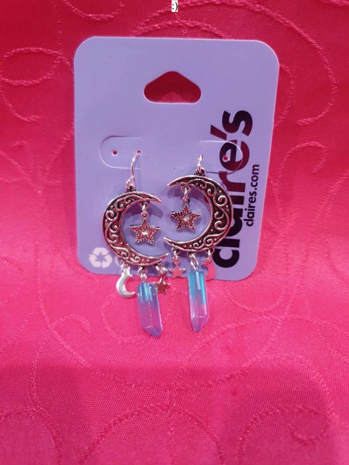 Boucles d'oreilles lune - photo numéro 2