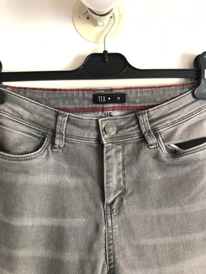 Jean slim gris Tex taille 36 - photo numéro 3
