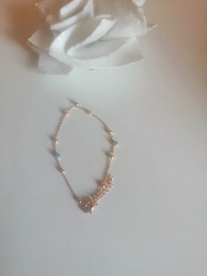 🌸Bracelet de cheville ou poignet doré "Boutique Parisienne" 🌸