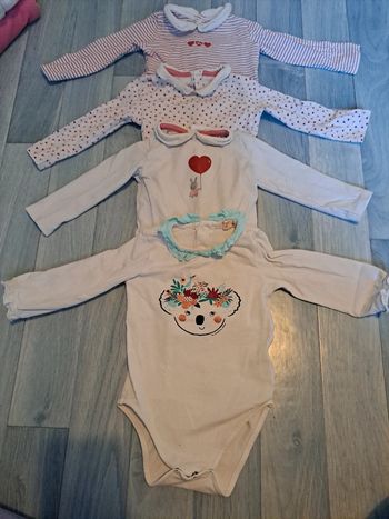 Lot bodies col Claudine fille
