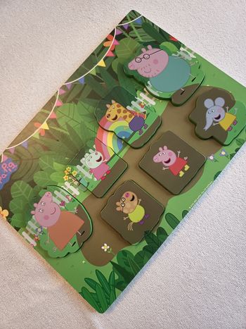 Puzzle 3D en bois encastrable Peppa pig 