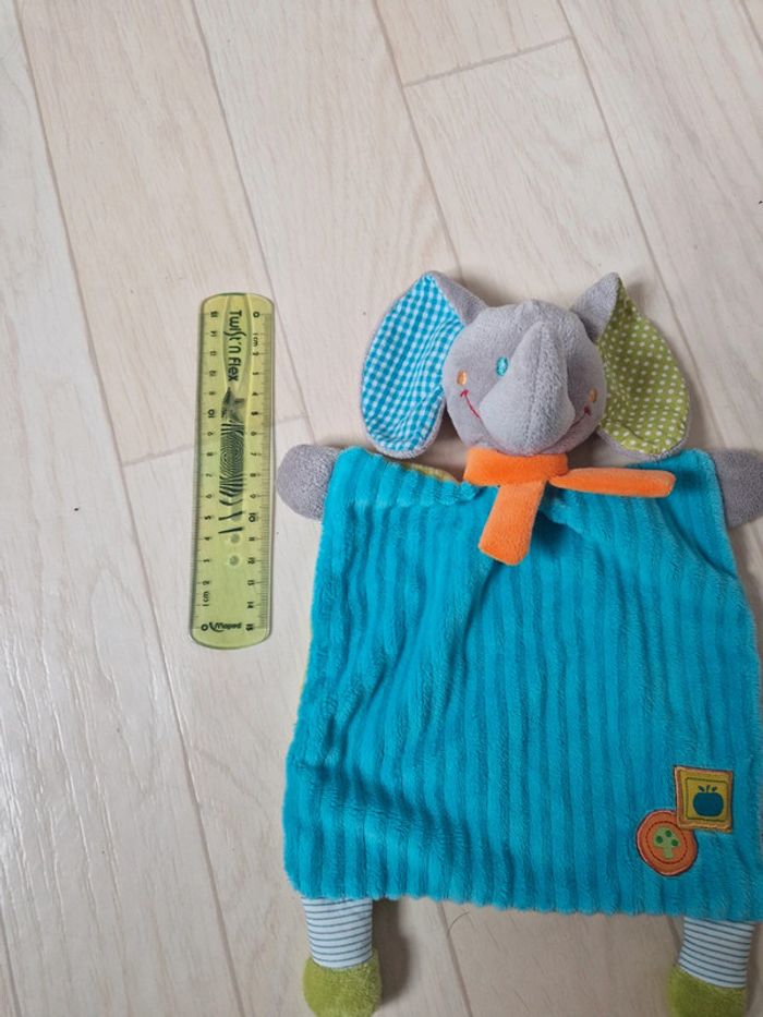 Doudou éléphant velours - photo numéro 2