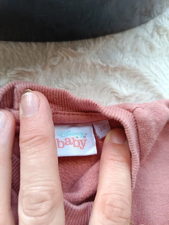 Pull sweat Fille 3 mois Minnie & Mickey I love you darling Disney Baby - photo numéro 6