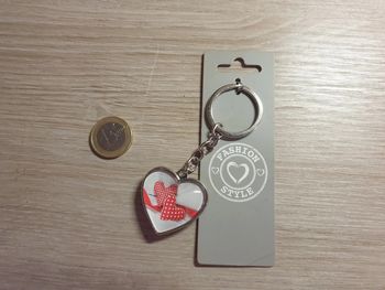 Superbe porte clefs neuf vintage cœur
