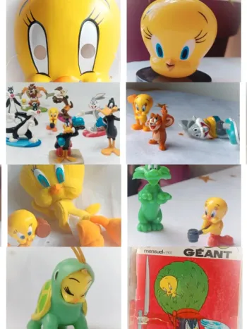 Lot titi Grosminet Looney tunes toons figurine figura masque magasine