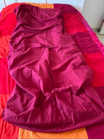 Drap housse IKEA 90/100 coton bordeaux