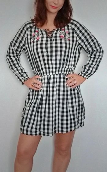 Robe blouse a carreaux casual taille 38