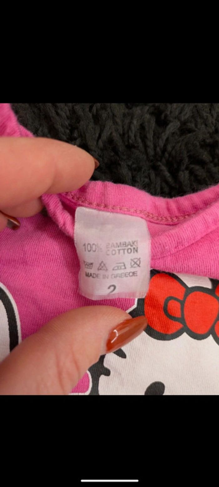T-shirt tunique rose Hello Kitty, frange 2 ans 24mois - photo numéro 4