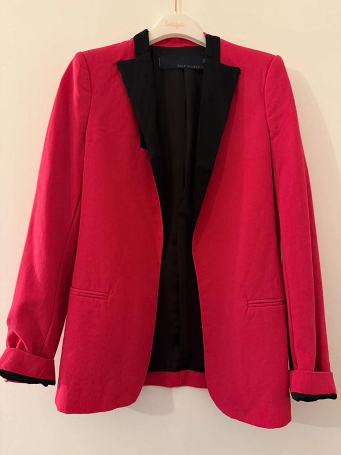 Blazer rose et noir Zara