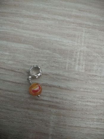 Pendentif boule orange et rouge