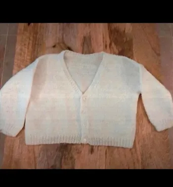 Gilet en coton blanc mixte - 12 mois