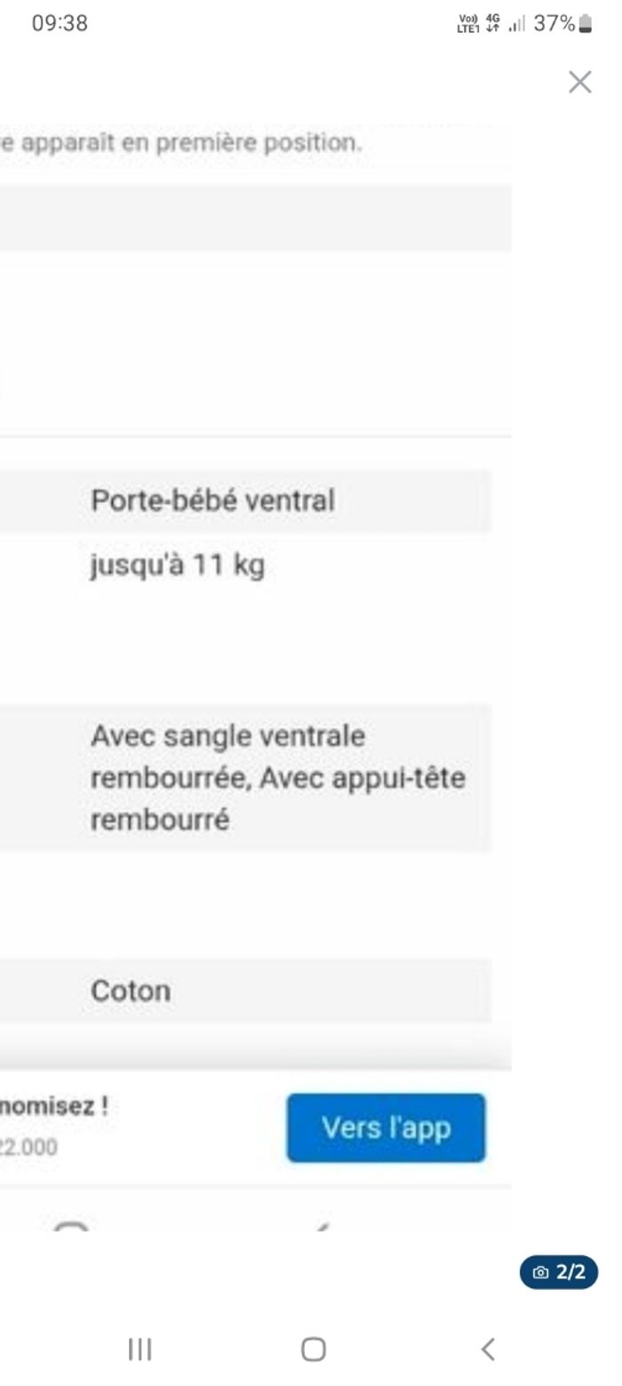 Porte bébé bjorn - photo numéro 2