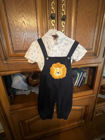 Ensemble salopette et tee shirt 23 mois