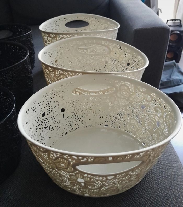 Lot de 6 paniers de rangement style dentelles Victoria - photo numéro 10