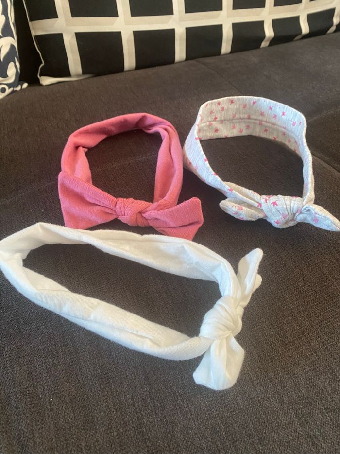 Lot de 3 bandeaux bébé fille