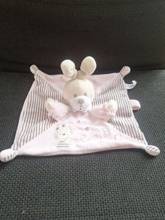 Doudou plat  attache tetine ourson nicotoy