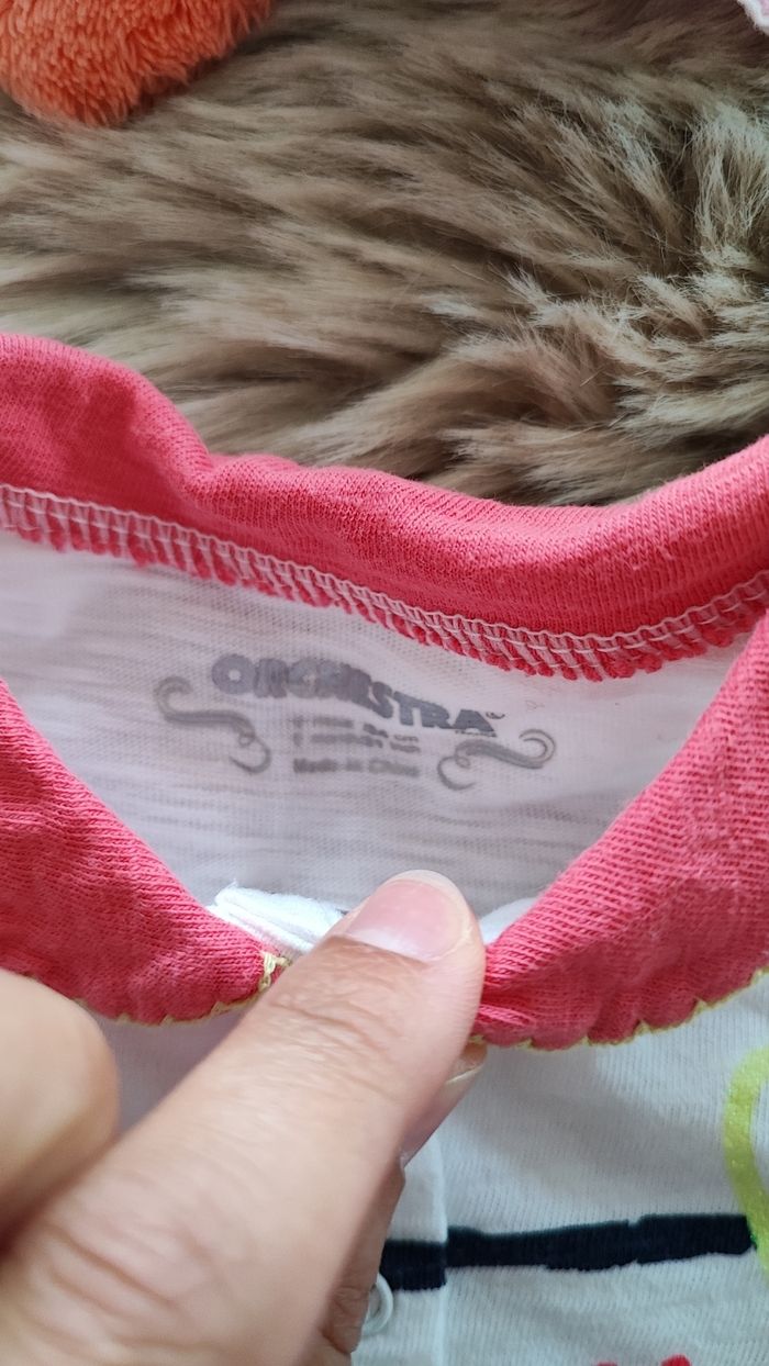 Pyjama blanc flamant orchestra 1 mois - photo numéro 4