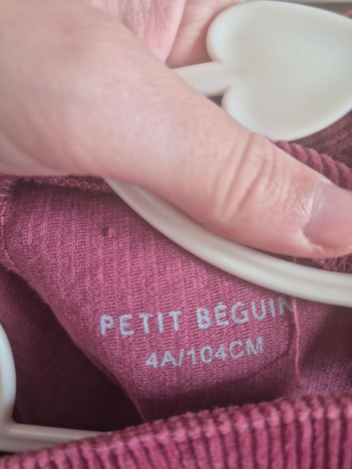 Robe velours côtelé petit béguin 4ans 104cm - photo numéro 3