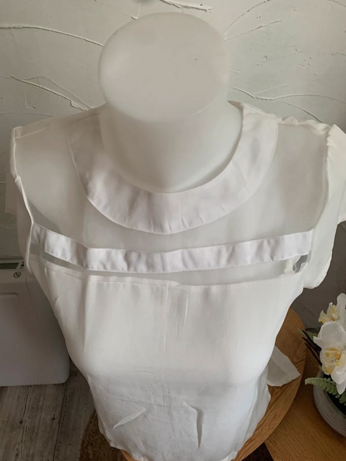 Blouse Fancyqube blanche taille 38 manches courtes - photo numéro 3