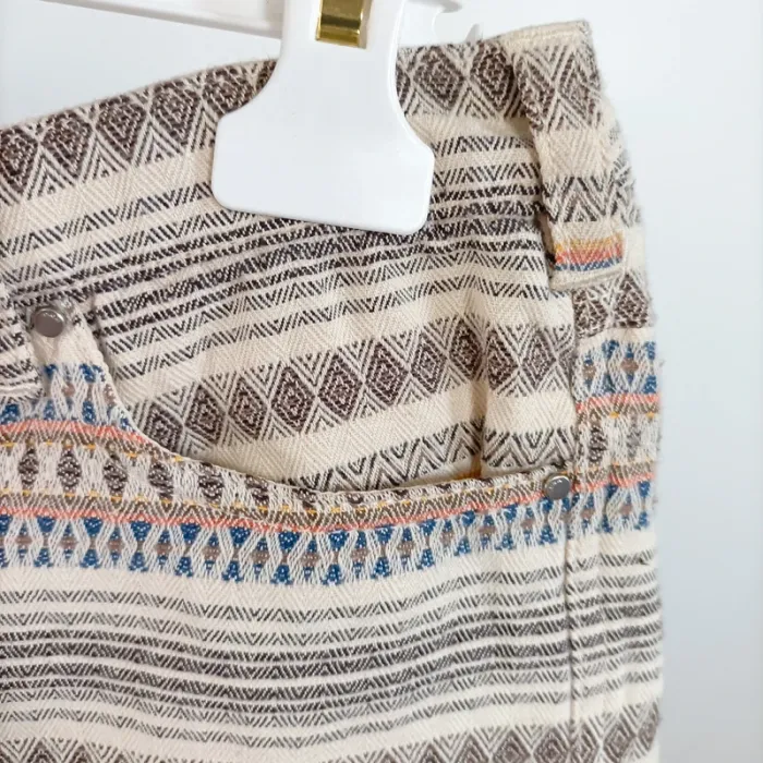 Short imprimé ethnique beige et multicolore Mango Taille 38 100 % coton A763 - photo numéro 5