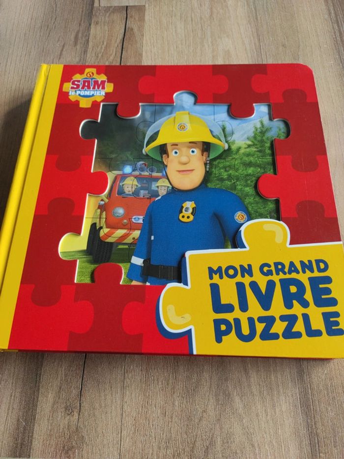 Mon grand livre puzzle sam le pompier