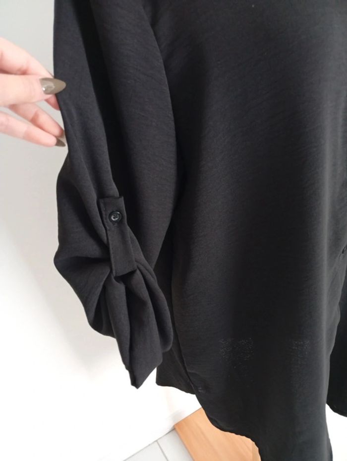 Robe "chemise" fluide noire taille unique - photo numéro 3