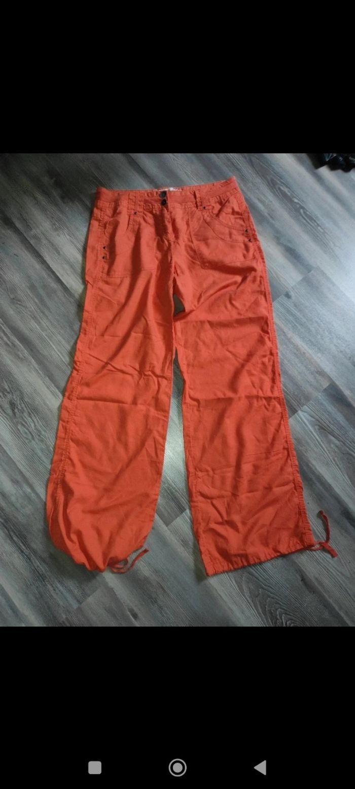 Pantalon orange Cache Cache femme taille 38