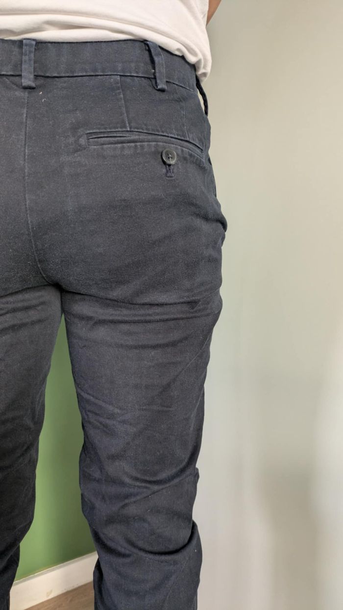 Pantalon Uniqlo Bleu Marine - taille M - photo numéro 2
