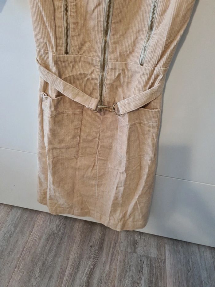 Robe vintage velours beige - photo numéro 5