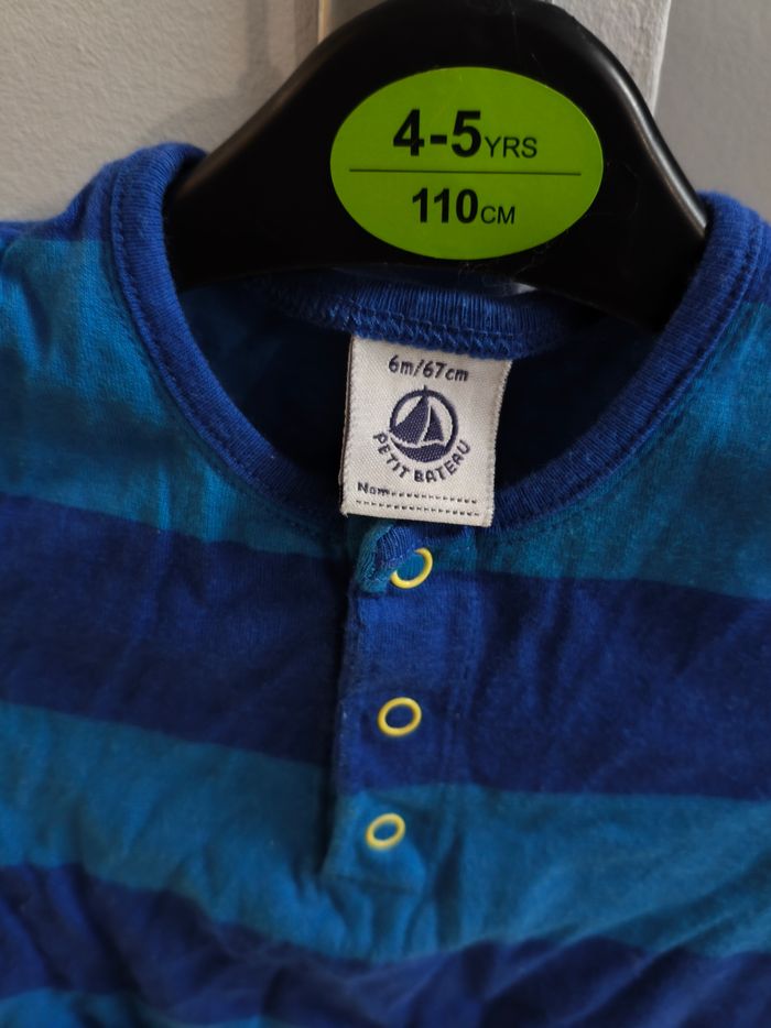 Combinaison courte rayée – 6 mois Petit bateau - photo numéro 4