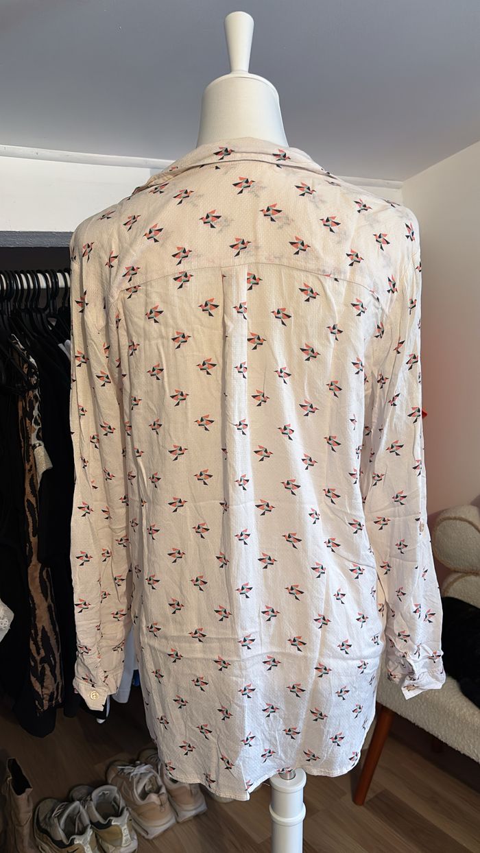 Chemise longue motifs oiseaux Promod T40 - photo numéro 3