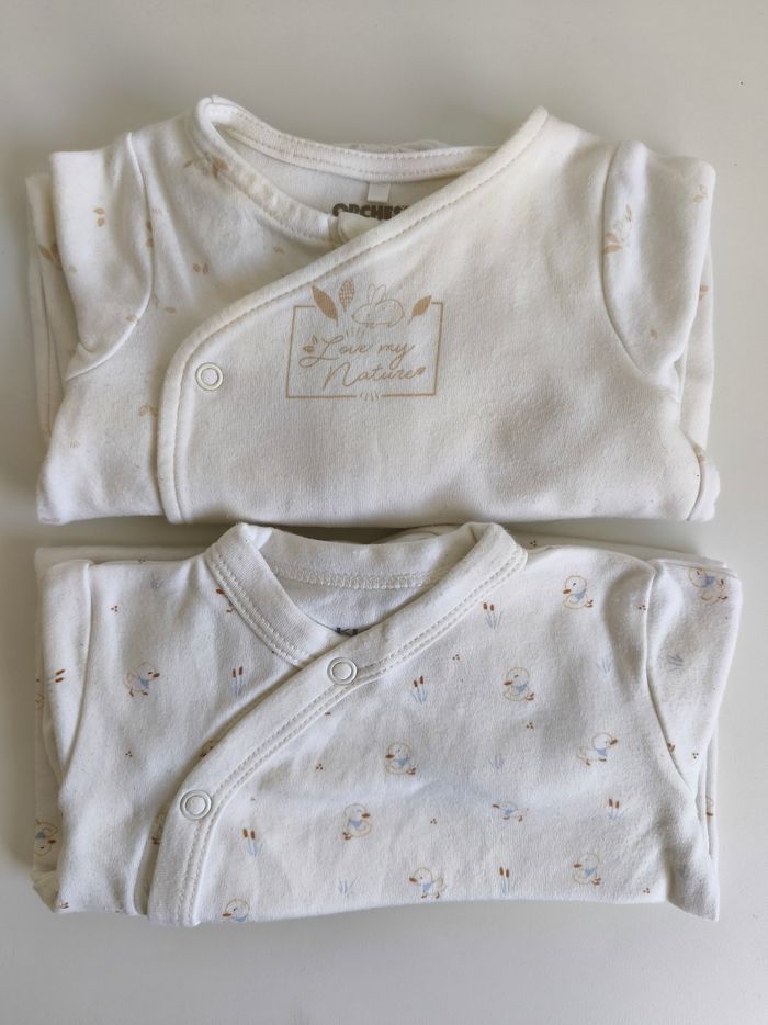 Lot de 2 pyjamas naissance