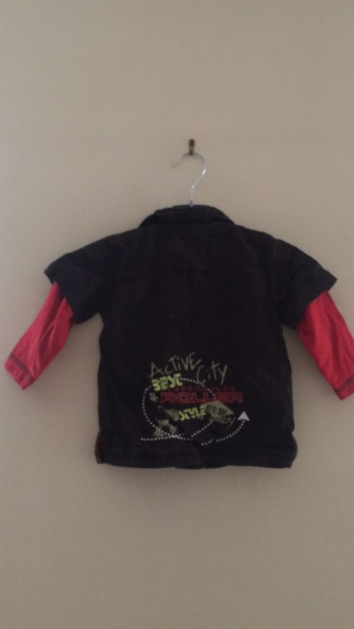 Teeshirt à longues manches rouge et marron - photo numéro 3