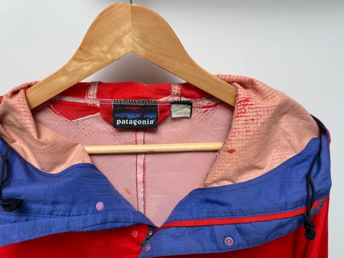 Veste à capuche vintage Patagonia homme L rouge 1/4 zip années 90 Made in USA 🇺🇸 - photo numéro 7