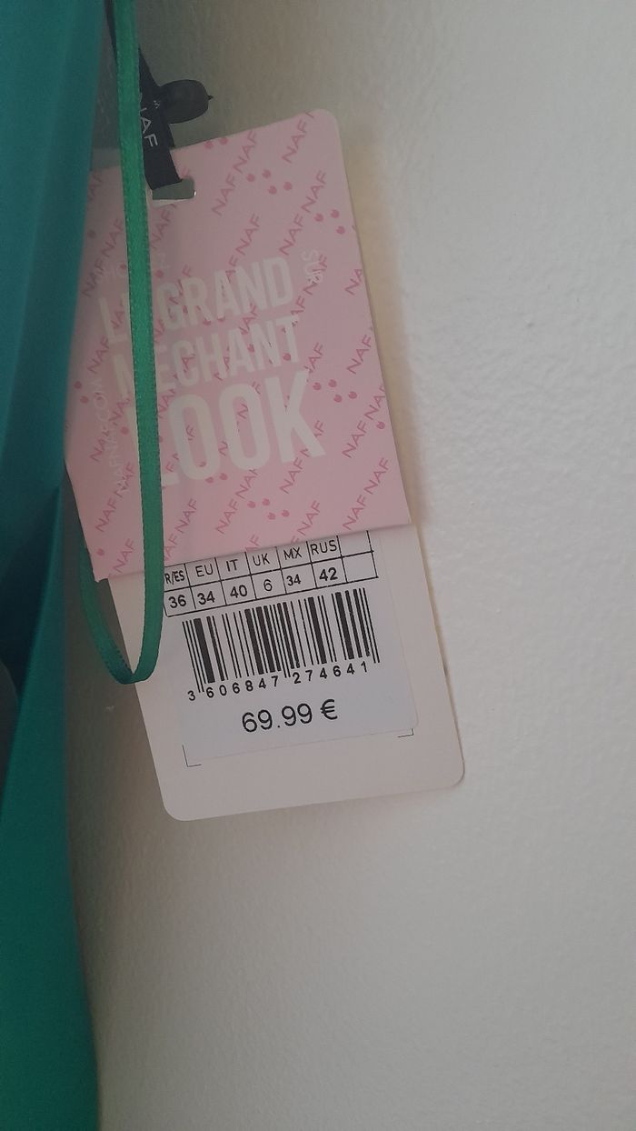 Robe de soiree neuve naf naf S/36 - photo numéro 3