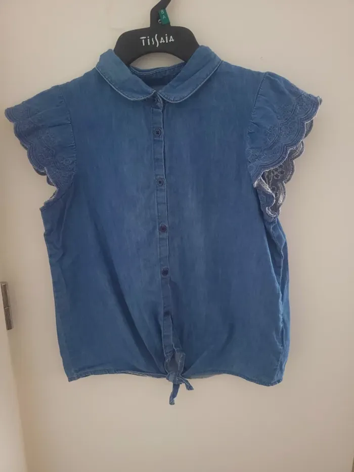 Blouse en jean Vertbaudet Taille 9 ans