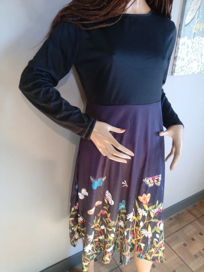 Robe midi Shein (neuf, noir), L / 40 / 12 - photo numéro 4