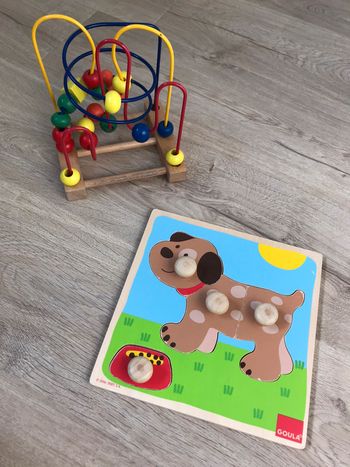 Circuit de motricité bois et puzzle