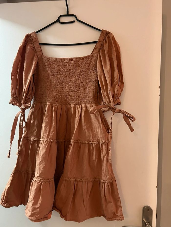 Robe orange foncé / camel taille M - photo numéro 6
