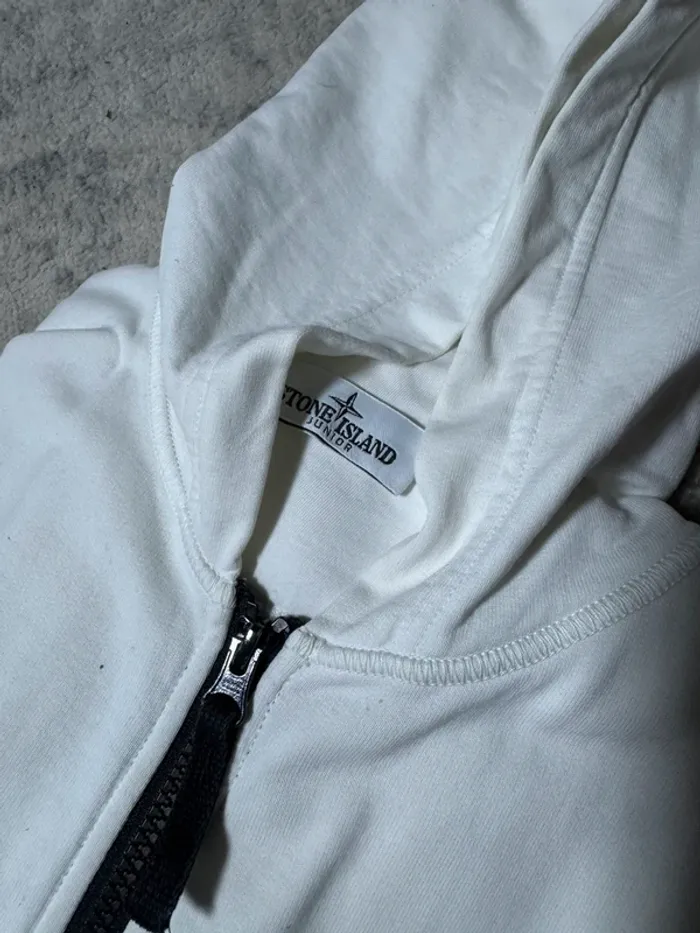 Gilet zip Stone Island Blanc Taille XS - photo numéro 4