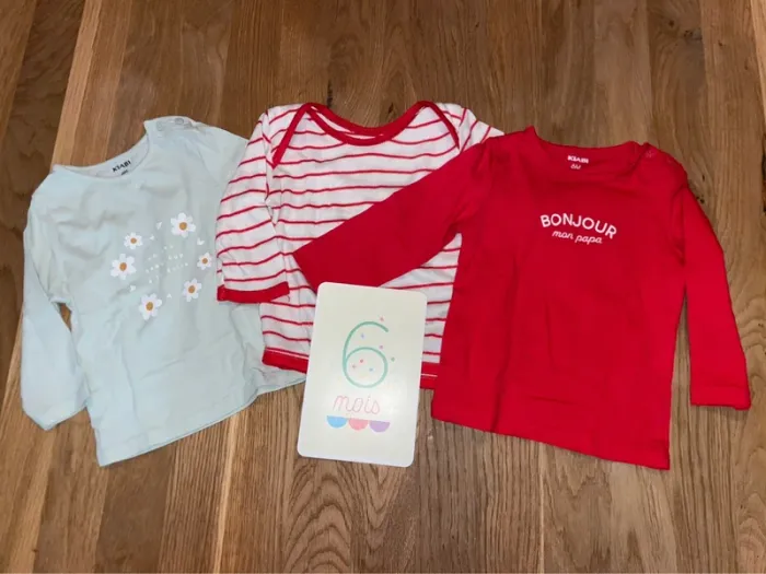 Lot 3 t-shirt 6 mois