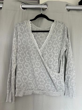 Pull fin gris