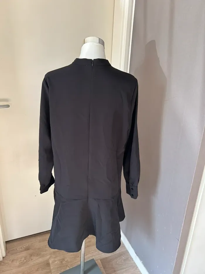 Zara robe casual manches longues noir, femme, taille L/40 - photo numéro 5