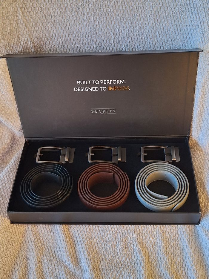 Coffret 3 ceintures pour homme "Buckley Belts"