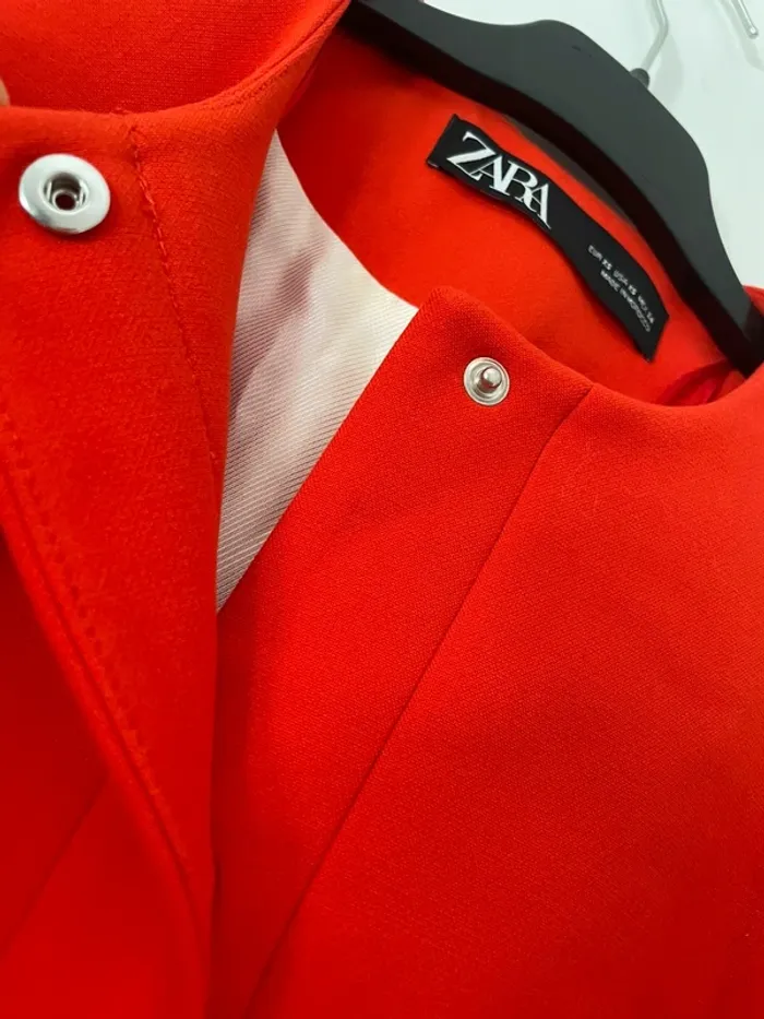 Zara robe veste blazer tailleur ceinturée taille XS - photo numéro 4
