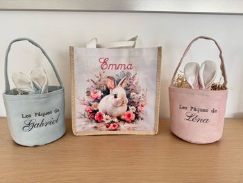 Paniers Pâques brodés