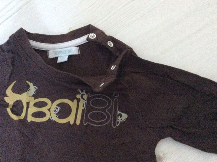 T shirt manches longues Obaibi 6 mois - photo numéro 4